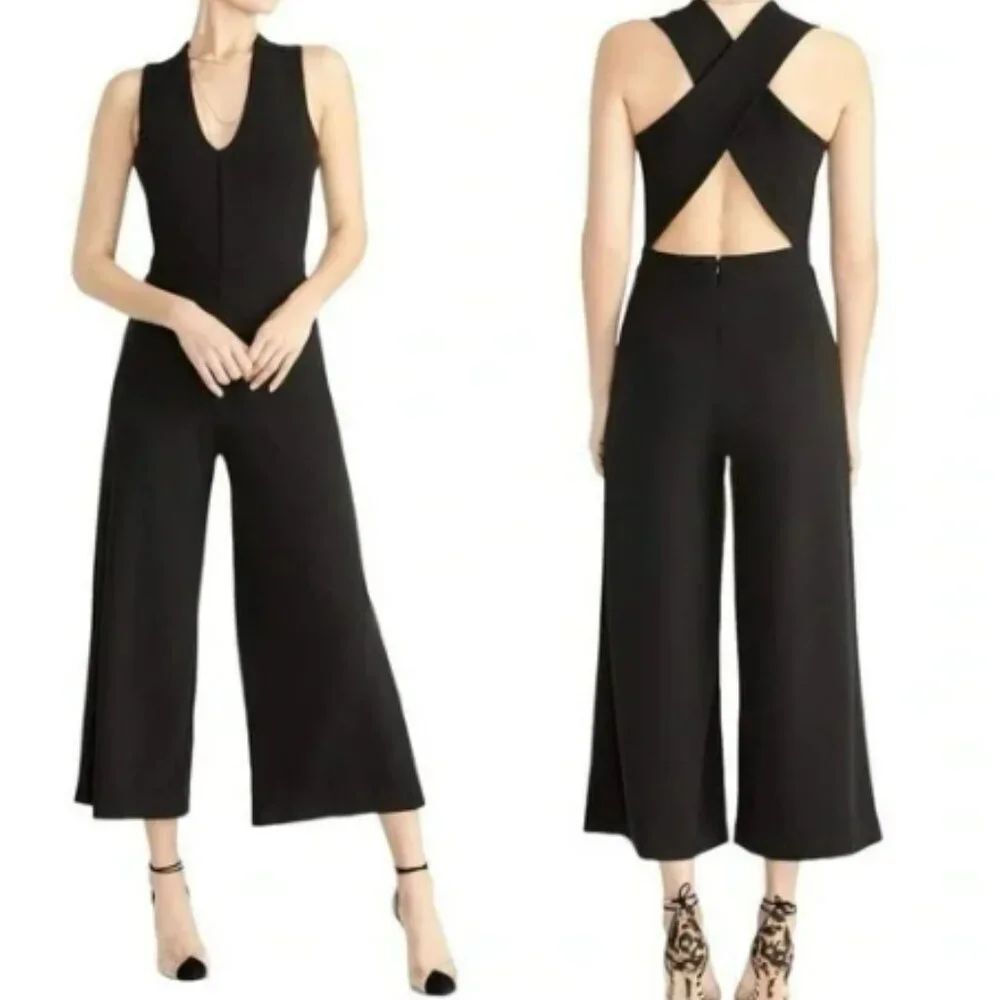 Rachel Roy Collection Freya Black sleeveless wide leg Jumpsuit Sz 2X NWT